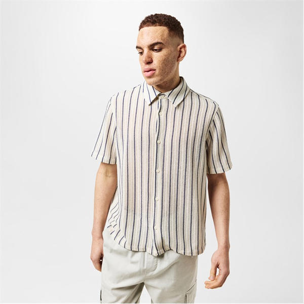 Jack Wills Open Stripe Shirt Bone White