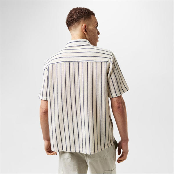 Jack Wills Open Stripe Shirt Bone White