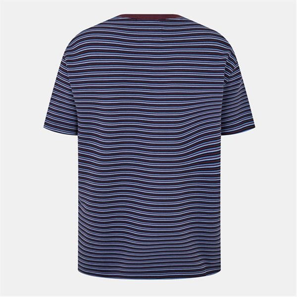 Jack Wills Ottoman Stripe T Shirt Moltn Chocolate