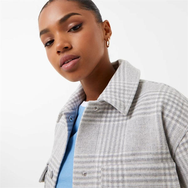 Jack Wills Ouston Shacket Grey Check