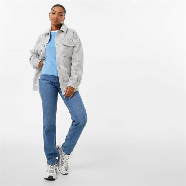 Jack Wills Ouston Shacket Grey Check