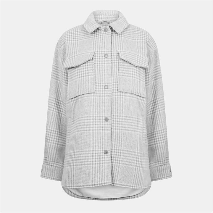 Jack Wills Ouston Shacket Grey Check