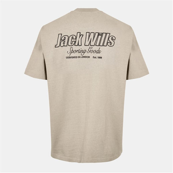 Jack Wills Outline T Shirt Moon Rock