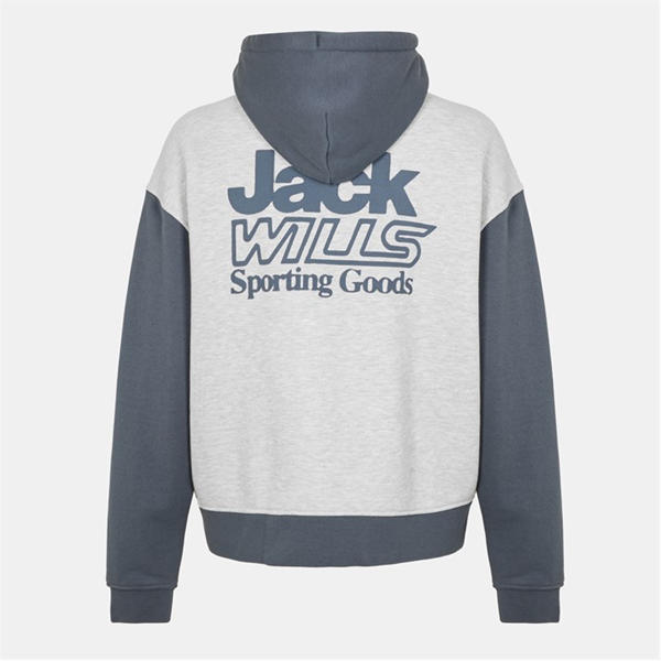 Jack Wills Outline Wills Hoodie Ice Marl