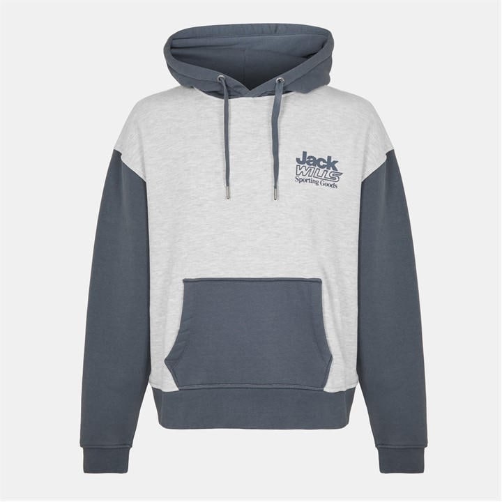 Jack Wills Outline Wills Hoodie Ice Marl