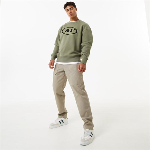 Jack Wills Oval Graphic Crew Sweater Dusky Green