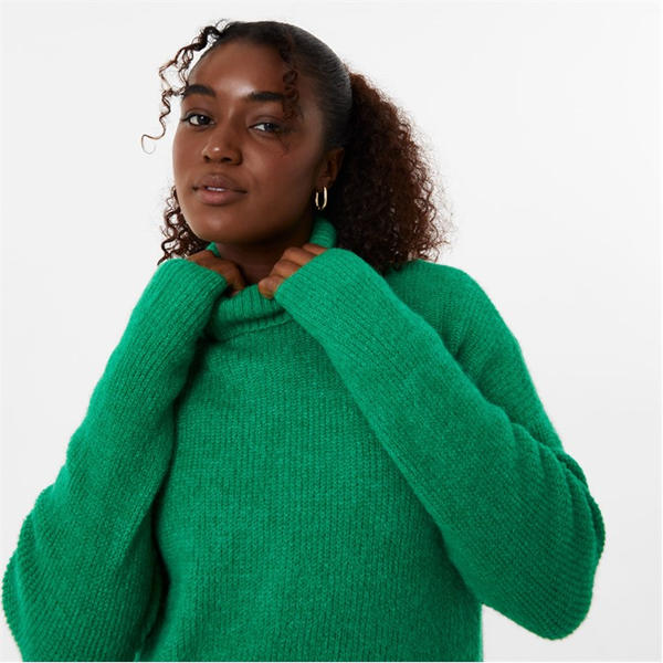 Jack Wills Oversized Funnel Jumper Jolly Green
