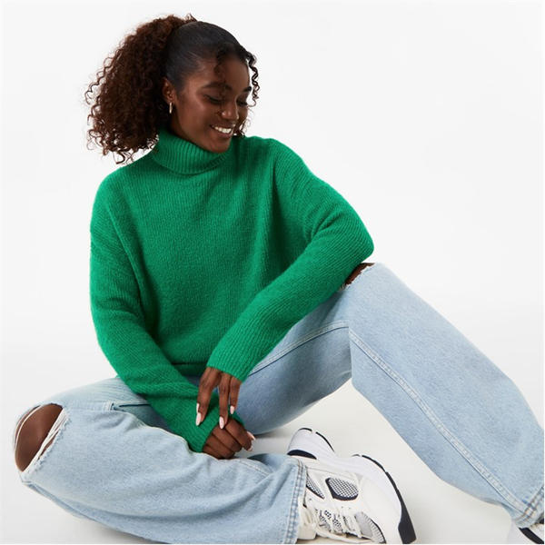 Jack Wills Oversized Funnel Jumper Jolly Green