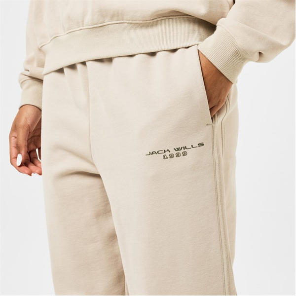 Jack Wills Oversized Graphic Jogger Stone