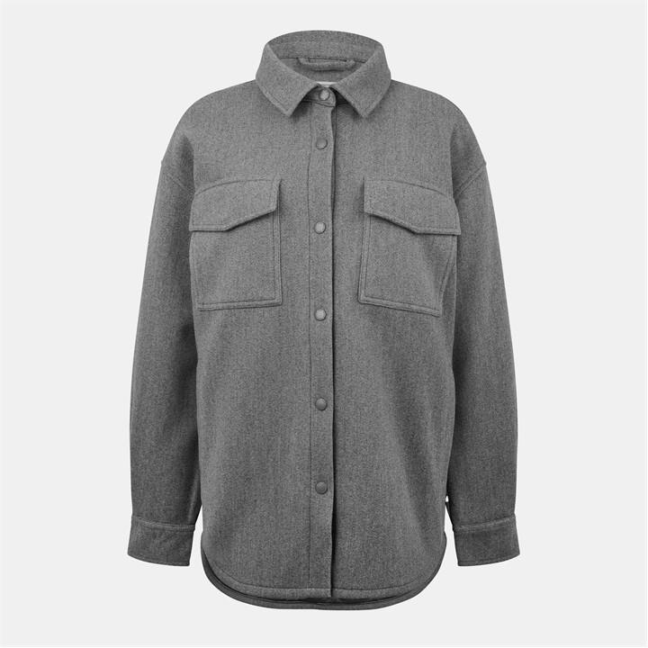 Jack Wills Padded Shacket Charcoal