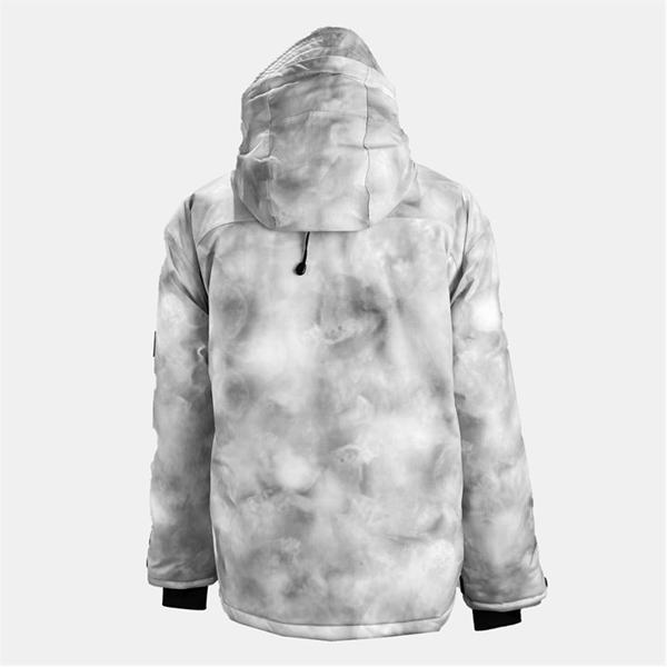 Jack Wills Panel Ski Jacket Grey Print