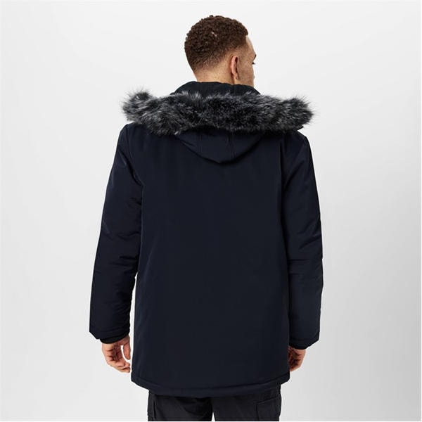 Jack Wills Parka Jacket Men Black
