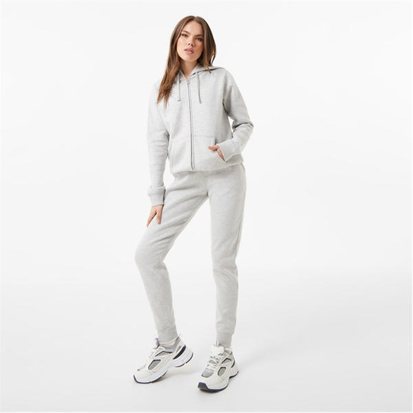 Jack Wills Pheasant Logo Zip Hoodie Grey Marl