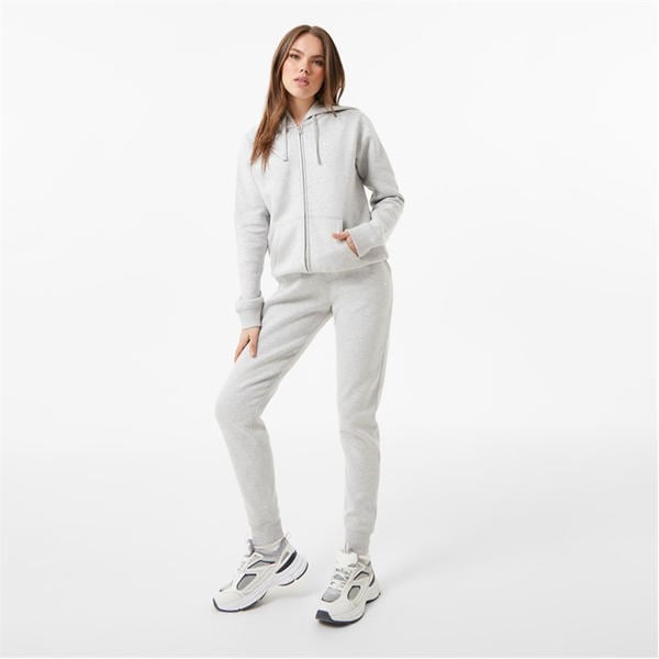 Jack Wills Pheasant Logo Zip Hoodie Grey Marl