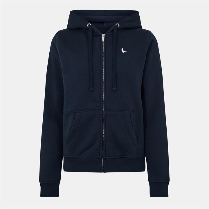 Jack Wills Pheasant Logo Zip Hoodie Navy