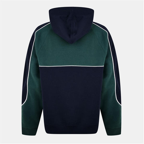 Jack Wills Piped Crest Hoodie Navy/Green