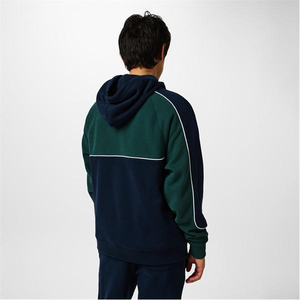 Jack Wills Piped Crest Hoodie Navy/Green