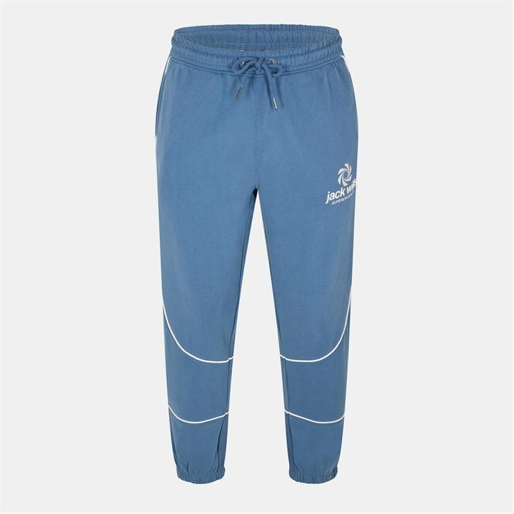 Jack Wills Piped Sport Jogging Bottoms Vintage Indigo