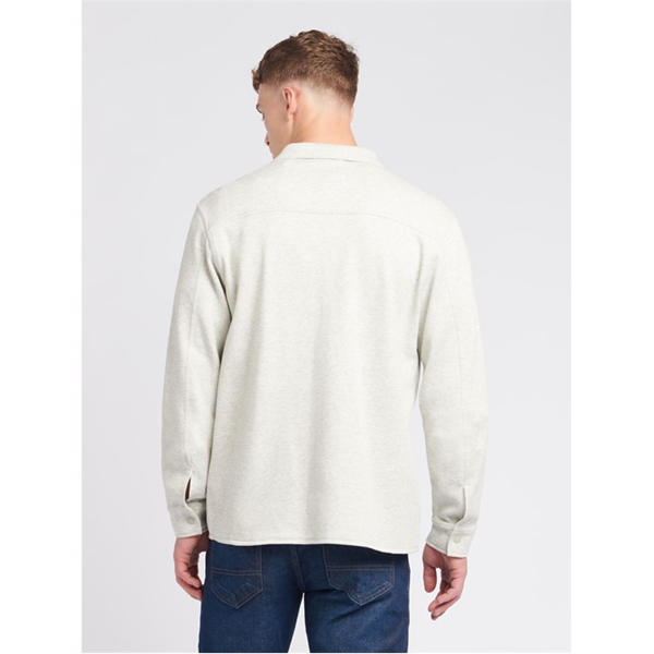 Jack Wills Pique Overshirt Mens Light Ash Mrl