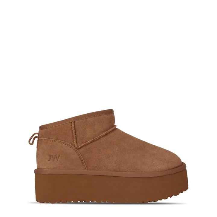Jack Wills Platform Snug Boots Tan