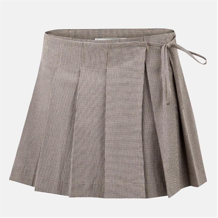 Jack Wills Pleated Mini Skirt Micro Check