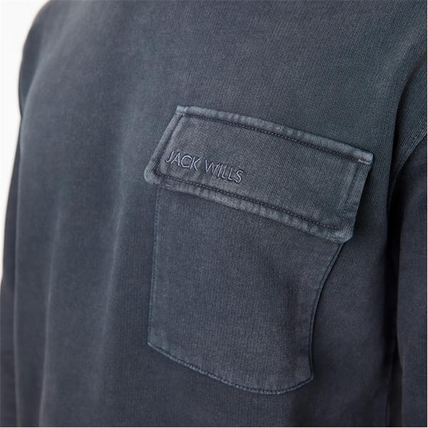 Jack Wills Pocket Crew Sweatshirt Grey