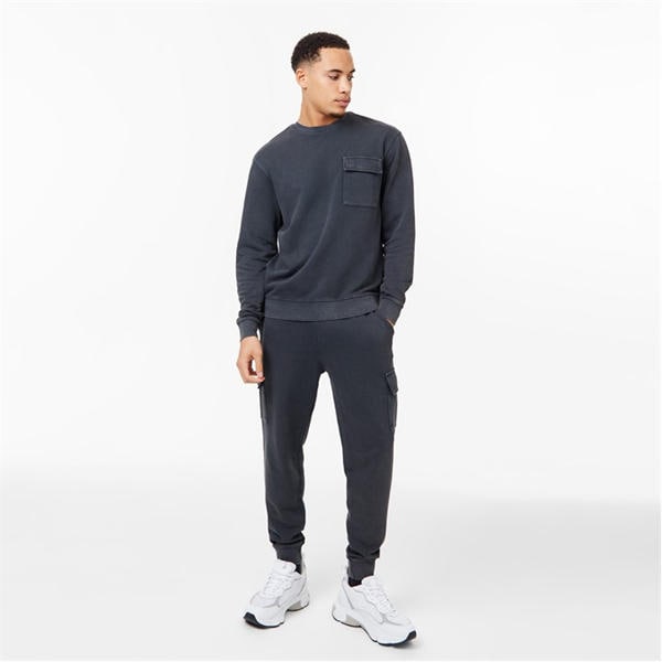 Jack Wills Pocket Crew Sweatshirt Grey