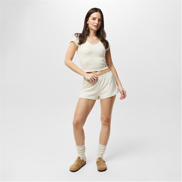 Jack Wills Pointelle Baby Tee Vintage White