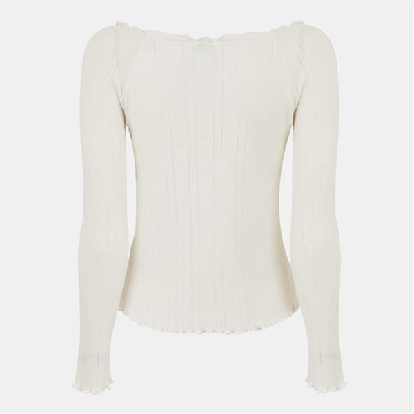 Jack Wills Pointelle Cardigan Vintage White