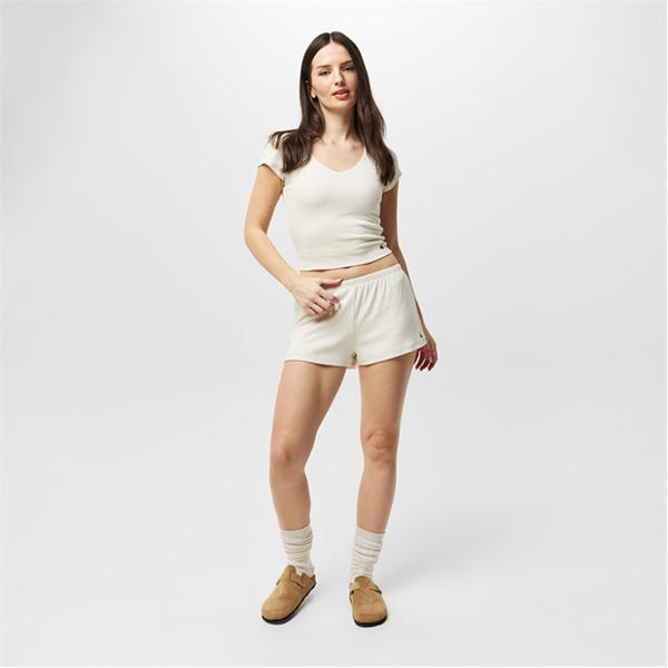 Jack Wills Pointelle Shorts Vintage White