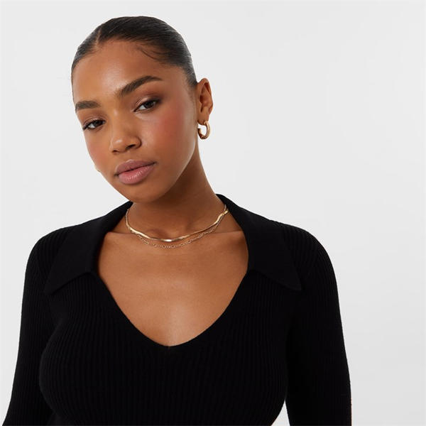 Jack Wills Polo Midi Dress Black