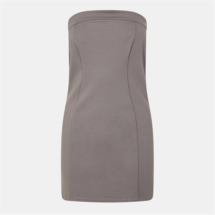 Jack Wills Ponte Bandeau Dress Charcoal