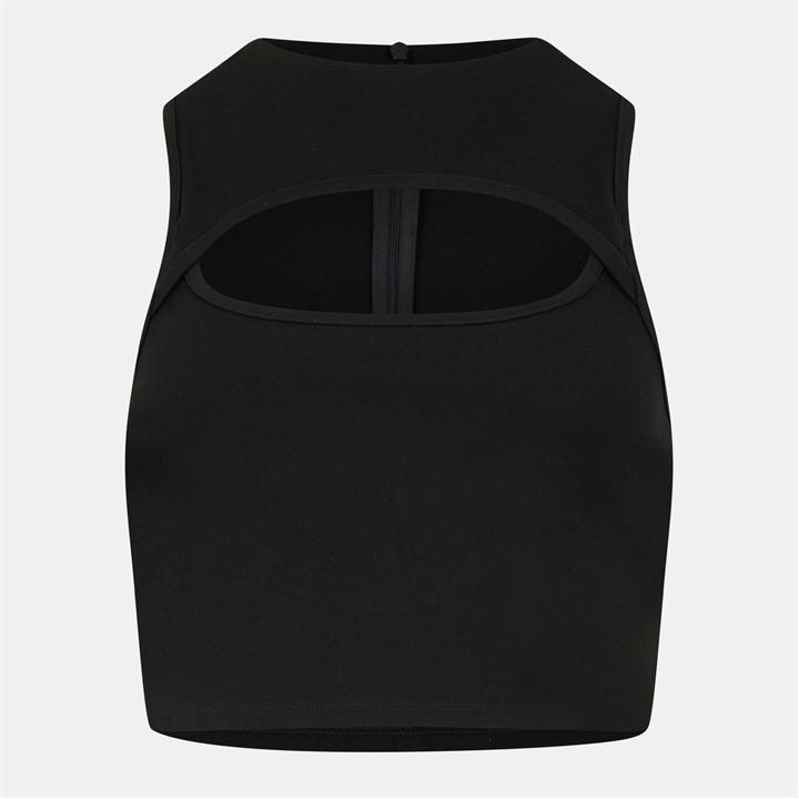 Jack Wills Ponte Cut Out Vsest Black