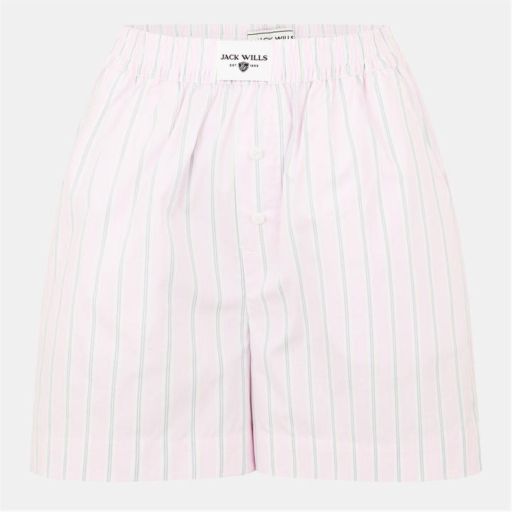 Jack Wills Poplin Short Pink Stripe