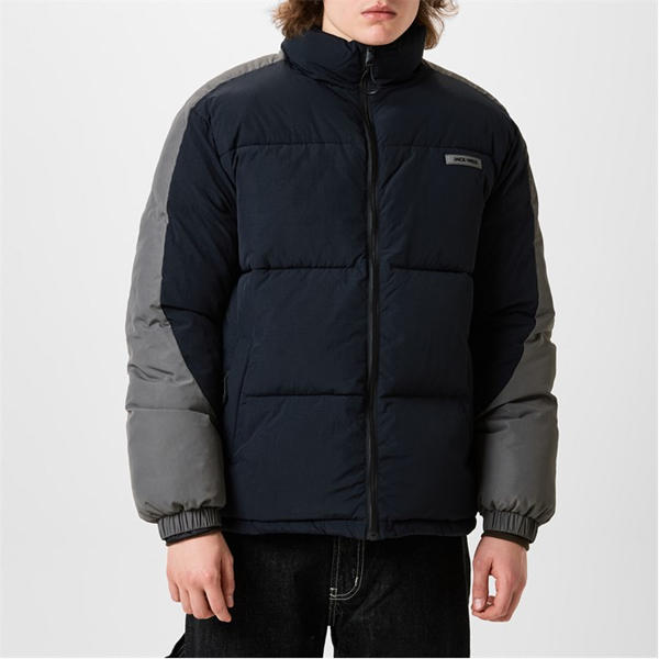 Jack Wills Puffer Jacket Black/Slate