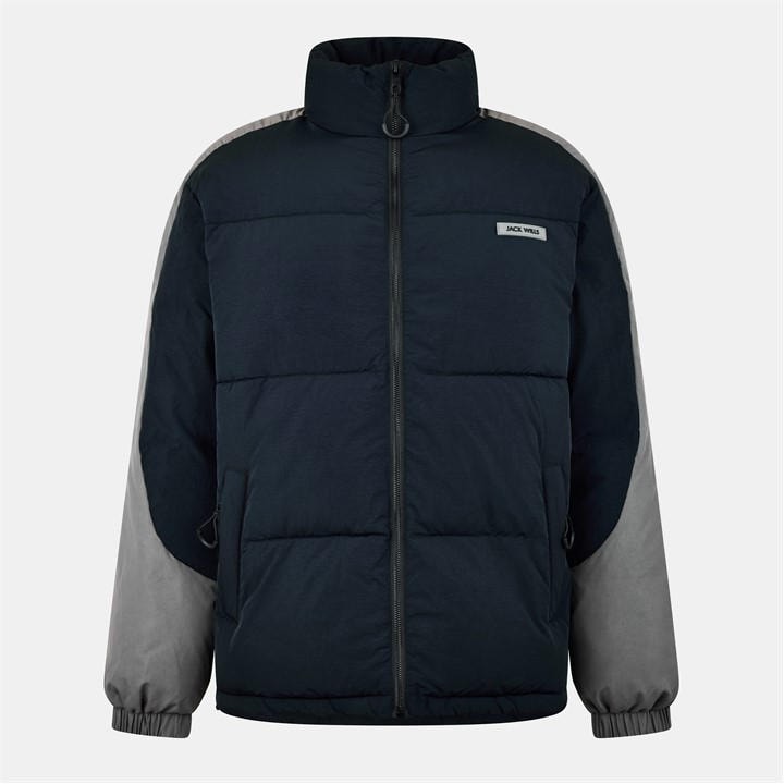 Jack Wills Puffer Jacket Black/Slate