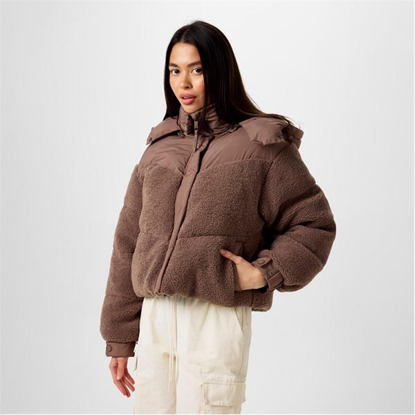 Jack Wills Puffer Jacket Mocha
