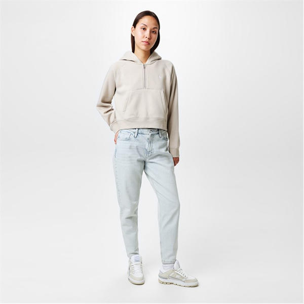 Jack Wills Quarter Zip Hoodie Stone
