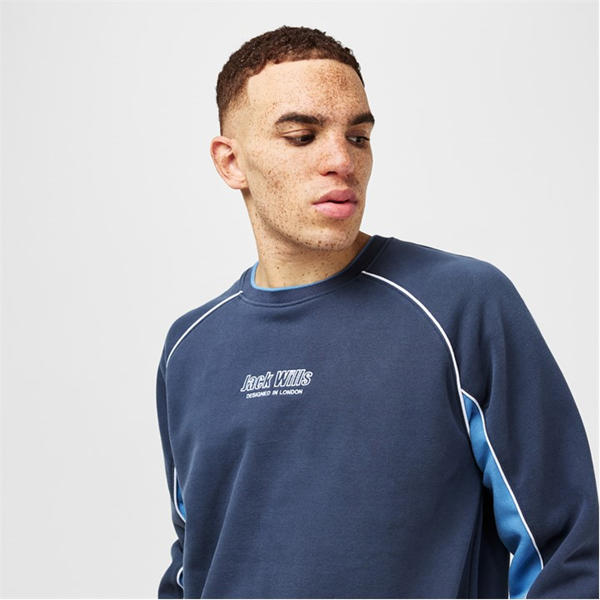 Jack Wills Retro Sport Crew Jumper Night Sky