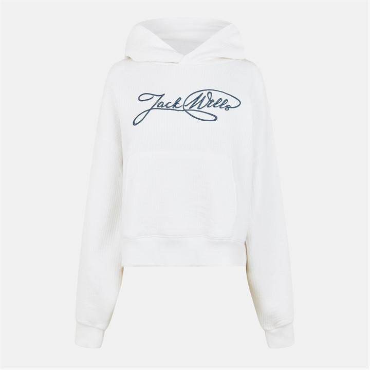 Jack Wills Rib Hood Ladies Vintage White