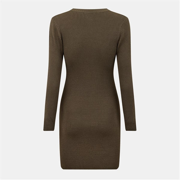 Jack Wills Rib Mini Dress Khaki