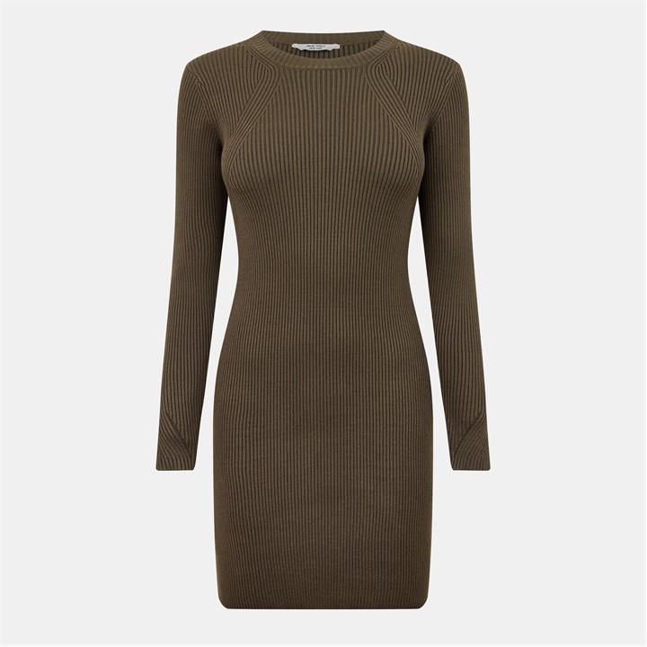 Jack Wills Rib Mini Dress Khaki