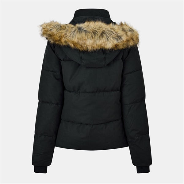 Jack Wills Riley Puffer Jacket Ladies Black