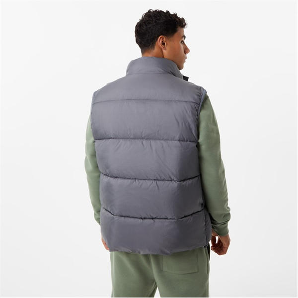 Jack Wills Ripstop Gilet Mens Grey