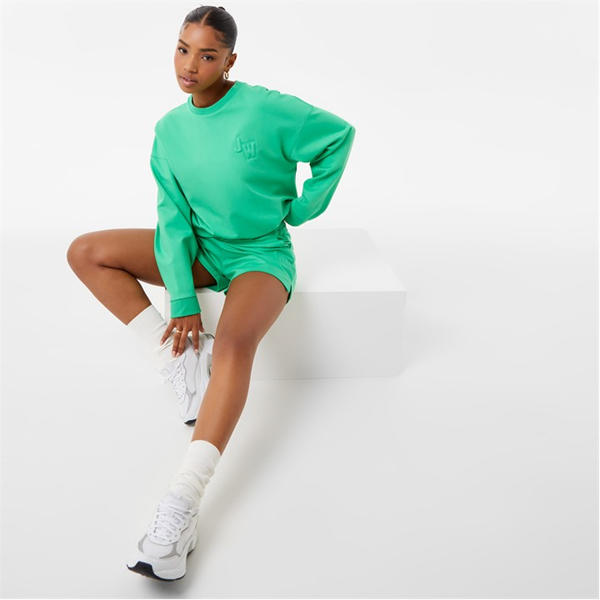 Jack Wills Ruched Crew Neck Sweater Green