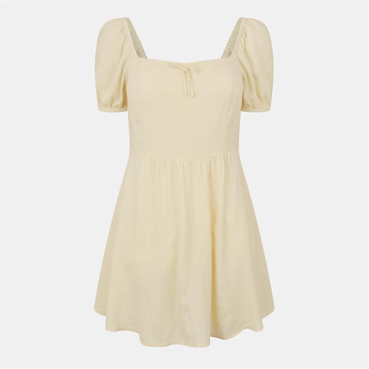 Jack Wills Ruched Mini Dress Butter Cream