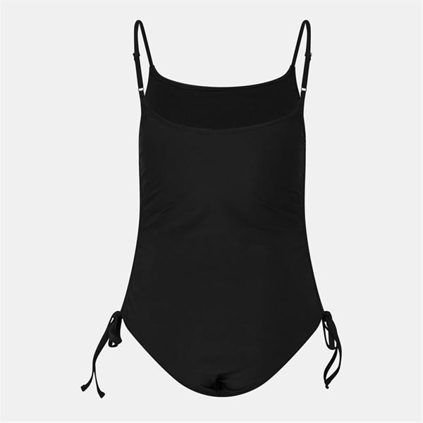 Jack Wills Ruched Swimsuit Ld52 Black
