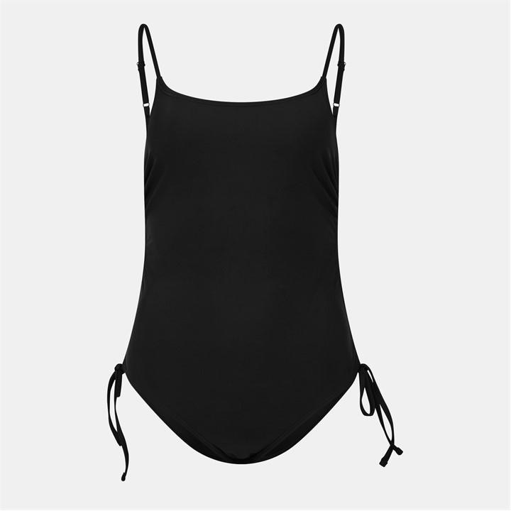Jack Wills Ruched Swimsuit Ld52 Black