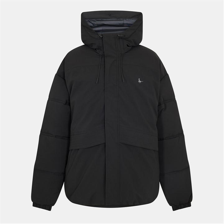 Jack Wills Salcombe Short Puffer Jacket Black