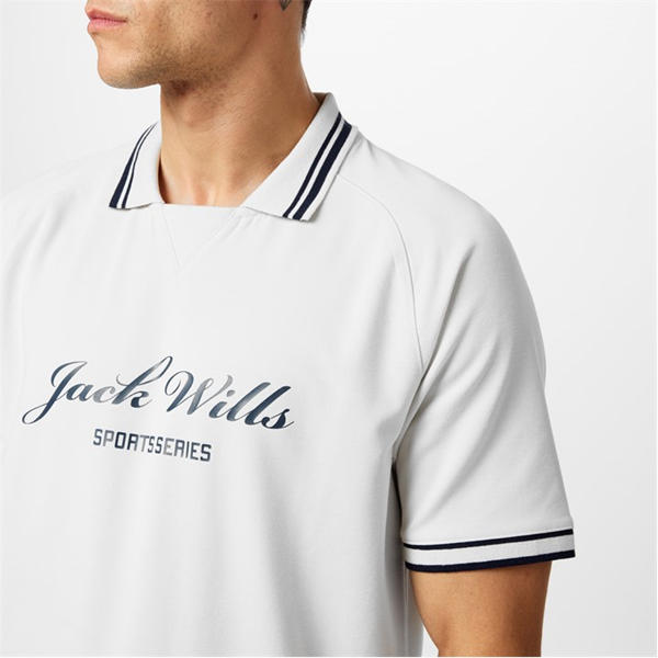 Jack Wills Script Polo White
